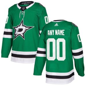 Chic Men's Adidas Stars Personalized Authentic Green Home NHL Jersey to show your team love