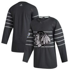 Chic Men's Chicago Blackhawks Adidas Gray 2020 NHL All Star Game Authentic Jersey for die   hard Blackhawks fans
