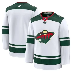 Chic Minnesota Wild Away Premium Jersey   White/Green for top   notch game   day wear