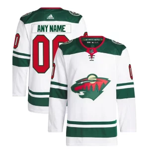 Chic Minnesota Wild adidas Away Primegreen Authentic Custom Jersey   White to add to your hockey memorabilia collection