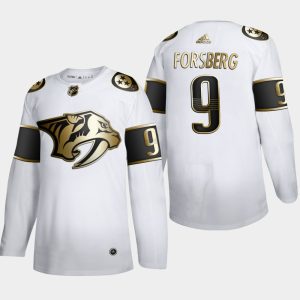 Chic Nashville Predators #9 Filip Forsberg Men's Adidas White Golden Edition Limited Stitched NHL Jersey for a valuable hockey collectible