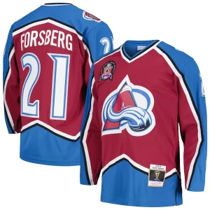 Chic Peter Forsberg Colorado Avalanche 1995/96 Blue Line Player Jersey   Burgundy to stand out at the stadium