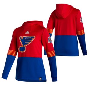 Chic St. Louis Blues Blank Adidas Reverse Retro Pullover Hoodie Red to add to your hockey memorabilia collection