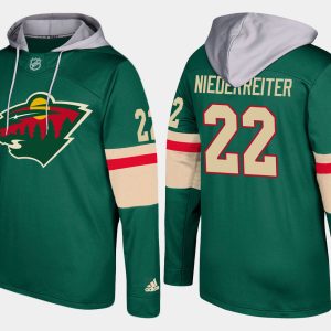 Chic Wild #22 Nino Niederreiter Green Name And Number Hoodie to add to your hockey memorabilia collection