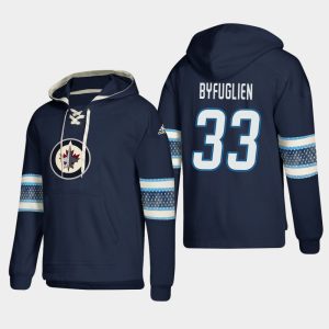 Chic Winnipeg Jets #33 Dustin Byfuglien Blue adidas Lace Up Pullover Hoodie for a memorable sports moment