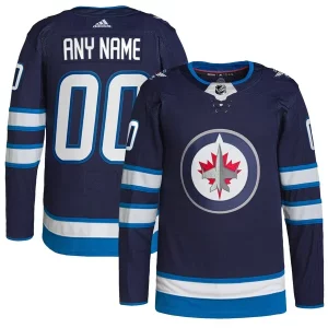 Chic Winnipeg Jets adidas Home Primegreen Authentic Custom Jersey   Navy for a memorable sports moment
