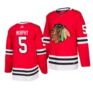 Premium Chicago Blackhawks #5 Connor Murphy 2019 20 Adidas Authentic Home Red Stitched NHL Jersey for die - hard fans