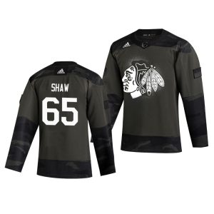 Chic Chicago Blackhawks #65 Andrew Shaw Adidas 2019 Veterans Day Men's Authentic Practice NHL Jersey Camo perfect for game days