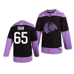 Gorgeous Chicago Blackhawks #65 Andrew Shaw Adidas Men's Hockey Fights Cancer Practice NHL Jersey Black for ultimate hockey enthusiasts