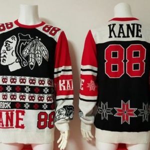Stunning Chicago Blackhawks #88 Patrick Kane Black/Red Men's NHL Ugly Sweater for die - hard fans