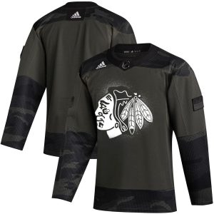 Amazing Chicago Blackhawks Adidas 2019 Veterans Day Authentic Practice NHL Jersey Camo for die - hard fans
