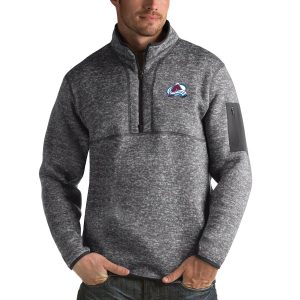 Fantastic Colorado Avalanche Antigua Fortune Quarter Zip Pullover Jacket Black a must - have for collectors