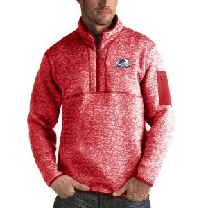 Stunning Colorado Avalanche Antigua Fortune Quarter Zip Pullover Jacket Red for die - hard fans