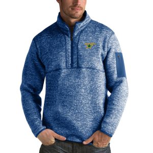 Premium Dallas Stars Antigua Fortune Quarter Zip Pullover Jacket Blue to stand out at the stadium