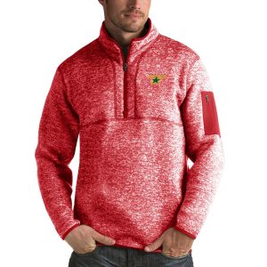 Top - notch Dallas Stars Antigua Fortune Quarter Zip Pullover Jacket Red for die - hard fans