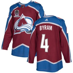 Elegant Adidas Avalanche #4 Bowen Byram Burgundy Youth 2022 Stanley Cup Champions Burgundy Home Authentic Stitched NHL Jersey for top   notch game   day wear