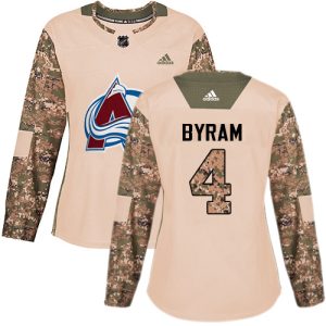 Elegant Adidas Avalanche #4 Bowen Byram Camo Women's Authentic 2017 Veterans Day Stitched NHL Jersey to stand out at the stadium