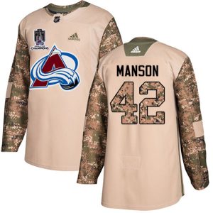 Elegant Adidas Avalanche #42 Josh Manson Camo Authentic 2022 Stanley Cup Champions Veterans Day Stitched NHL Jersey for an exciting hockey game
