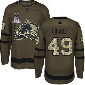 Elegant Adidas Avalanche #49 Samuel Girard Green Youth 2022 Stanley Cup Champions Salute To Service Stitched NHL Jersey to support your favorite players