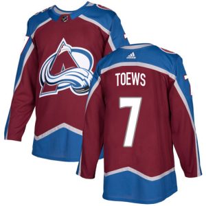 Elegant Adidas Avalanche #7 Devon Toews Burgundy Youth Home Authentic Stitched NHL Jersey for a valuable hockey collectible