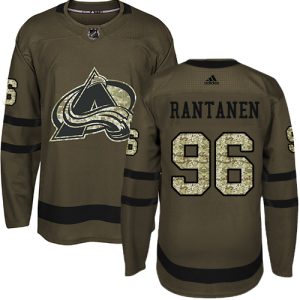 Elegant Adidas Avalanche #96 Mikko Rantanen Green Salute to Service Stitched Youth NHL Jersey for a memorable sports moment