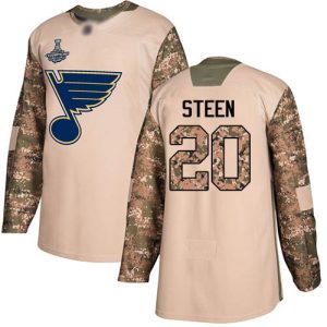 Elegant Adidas Blues #20 Alexander Steen Camo Authentic 2017 Veterans Day Stanley Cup Champions Stitched Youth NHL Jersey for a valuable hockey collectible