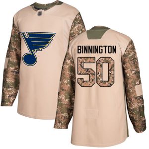 Elegant Adidas Blues #50 Jordan Binnington Camo Authentic 2017 Veterans Day Stitched Youth NHL Jersey to support your favorite players