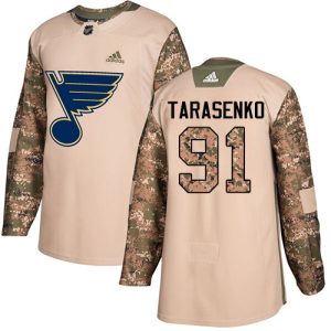 Elegant Adidas Blues #91 Vladimir Tarasenko Camo Authentic 2017 Veterans Day Stitched Youth NHL Jersey to show your team love
