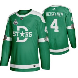 Elegant Adidas Dallas Stars #4 Miro Heiskanen Men's Green 2020 Stanley Cup Final Stitched Classic Retro NHL Jersey for die   hard Blackhawks fans