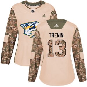 Elegant Adidas Predators #13 Yakov Trenin Camo Authentic 2017 Veterans Day Women's Stitched NHL Jersey to stand out at the stadium