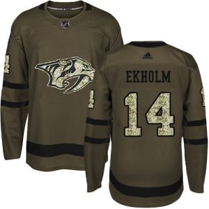 Elegant Adidas Predators #14 Mattias Ekholm Green Salute to Service Stitched Youth NHL Jersey to stand out at the stadium