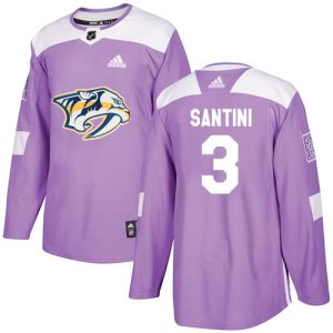 Elegant Adidas Predators #3 Steven Santini Purple Authentic Fights Cancer Stitched NHL Jersey for top   notch game   day wear