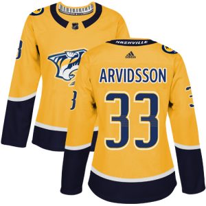Elegant Adidas Predators #33 Viktor Arvidsson Yellow Home Authentic Women's Stitched NHL Jersey for a memorable sports moment