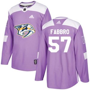 Elegant Adidas Predators #57 Dante Fabbro Purple Authentic Fights Cancer Stitched NHL Jersey for true hockey enthusiasts