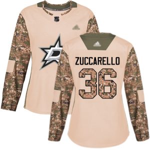 Elegant Adidas Stars #36 Mats Zuccarello Camo Authentic 2017 Veterans Day Women's Stitched NHL Jersey for a valuable hockey collectible