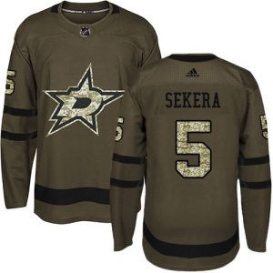 Elegant Adidas Stars #5 Andrej Sekera Green Salute to Service Youth Stitched NHL Jersey to add to your hockey memorabilia collection