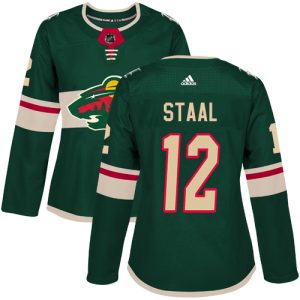 Elegant Adidas Wild #12 Eric Staal Green Home Authentic Women's Stitched NHL Jersey to support your favorite players