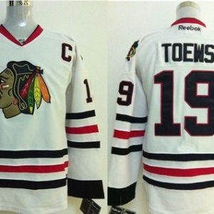 Elegant Blackhawks #19 Jonathan Toews Stitched White Youth NHL Jersey for true hockey enthusiasts