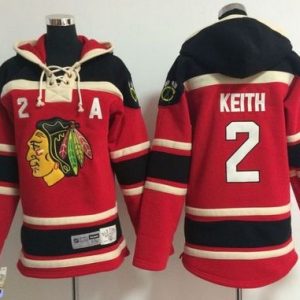 Elegant Blackhawks #2 Duncan Keith Red Sawyer Hooded Sweatshirt Stitched Youth NHL Jersey for a valuable hockey collectible