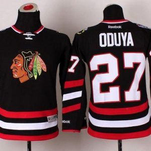 Elegant Blackhawks #27 Johnny Oduya Black 2014 Stadium Series Stitched Youth NHL Jersey to show your team love