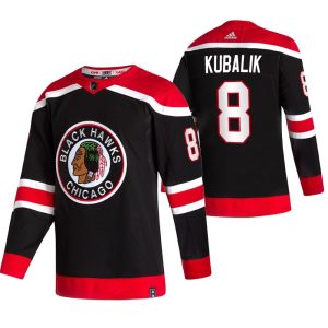 Elegant Chicago Blackhawks #8 Dominik Kubalik Black Men's Adidas 2020 21 Reverse Retro Alternate NHL Jersey to add to your hockey memorabilia collection