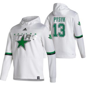 Elegant Dallas Stars #13 Mark Pysyk Adidas Reverse Retro Pullover Hoodie White for an exciting hockey game