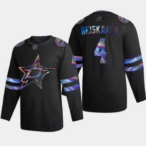 Elegant Dallas Stars #4 Miro Heiskanen Men's Nike Iridescent Holographic Collection NHL Jersey   Black for a memorable sports moment