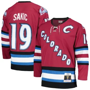 Elegant Joe Sakic Colorado Avalanche 2001/02 Blue Line Alternate Player Jersey   Burgundy for die   hard Blackhawks fans