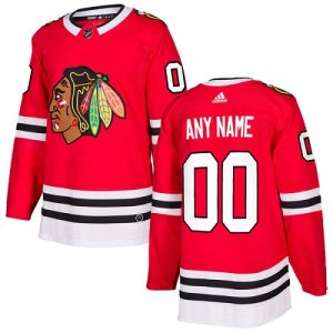 Elegant Men's Adidas Blackhawks Personalized Authentic Red Home NHL Jersey for an exciting hockey game