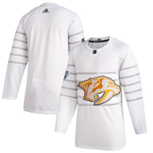 Elegant Men's Nashville Predators Adidas White 2020 NHL All Star Game Authentic Jersey for top   notch game   day wear