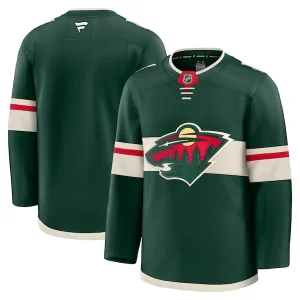 Elegant Minnesota Wild Home Premium Jersey   Green/White for die   hard Blackhawks fans