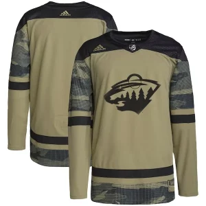 Elegant Minnesota Wild adidas Military Appreciation Team Authentic Practice Jersey   Camo to add to your hockey memorabilia collection