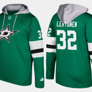 Elegant Stars #32 Kari Lehtonen Green Name And Number Hoodie to support your favorite players