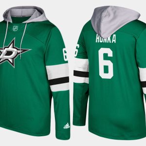 Elegant Stars #6 Julius Honka Green Name And Number Hoodie for die   hard Blackhawks fans